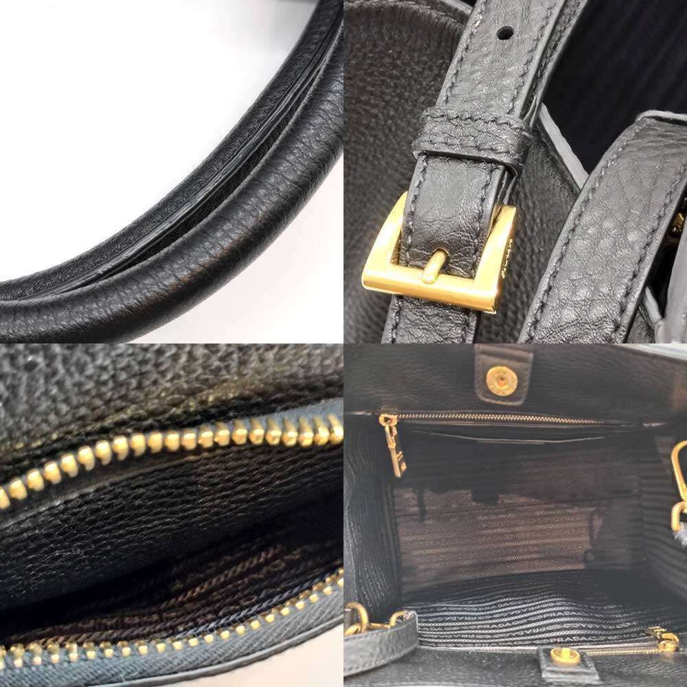 PRADA Black Leather Shoulder Bag - Picture 5 of 7